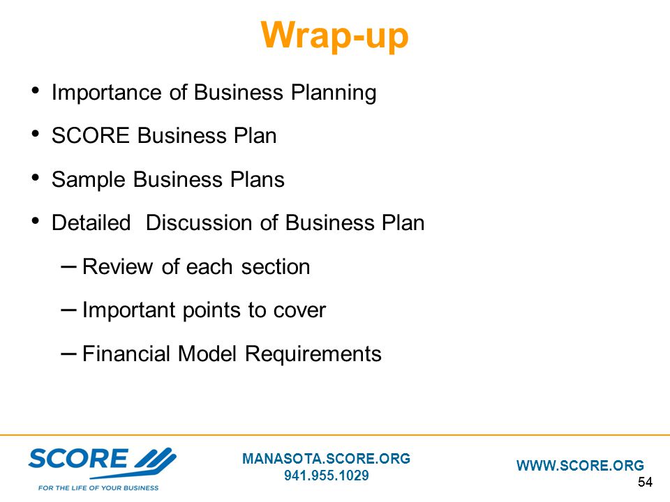score wiki business plan